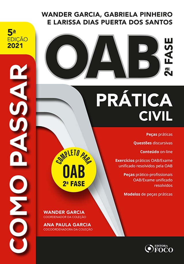 Kirjankansi teokselle Como passar OAB 2ª fase