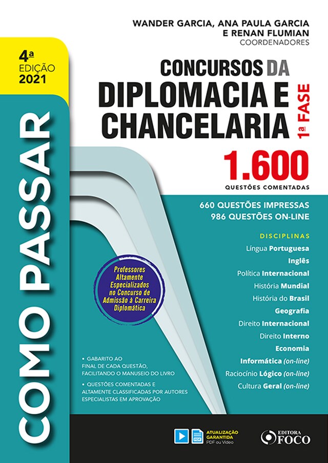 Copertina del libro per Como passar concursos diplomacia e chancelaria