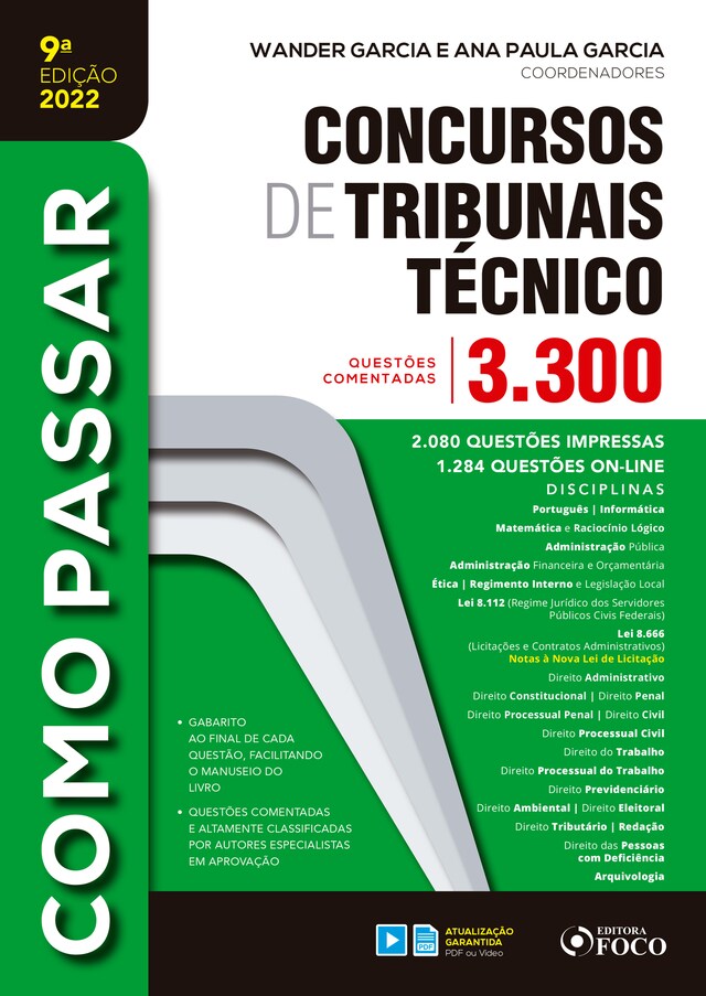 Kirjankansi teokselle Concurso de Tribunais Técnico - Nível Médio