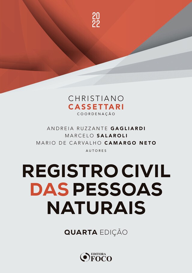 Kirjankansi teokselle Registro civil das pessoas naturais