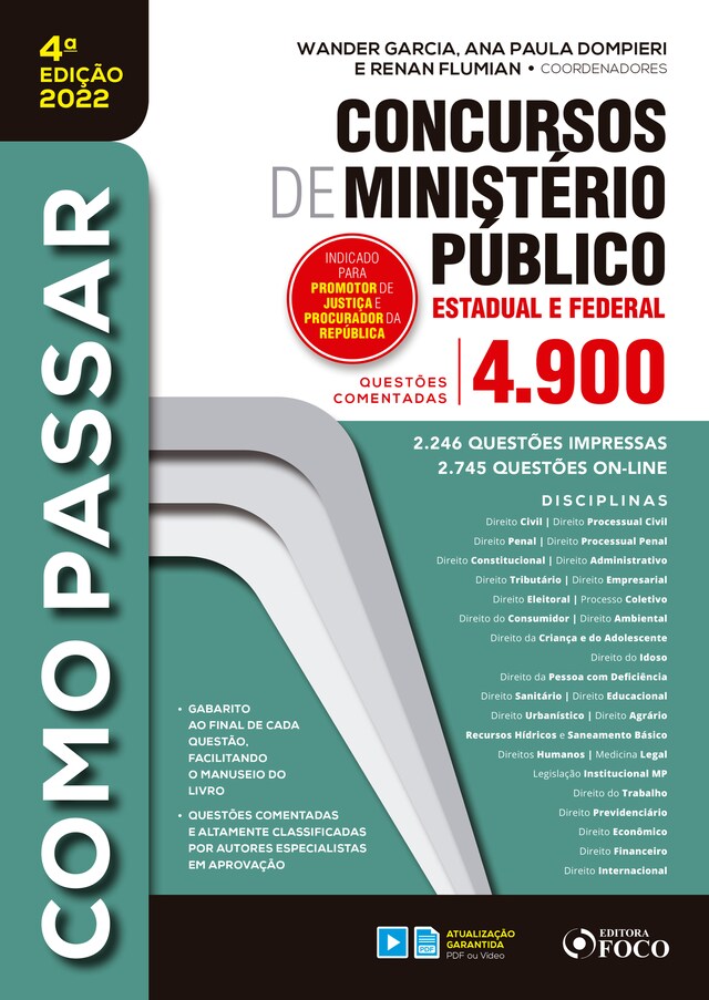 Book cover for Concursos de ministério público estadual e federal