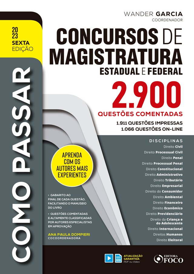 Book cover for Como Passar Concursos de Magistratura Estadual, Federal