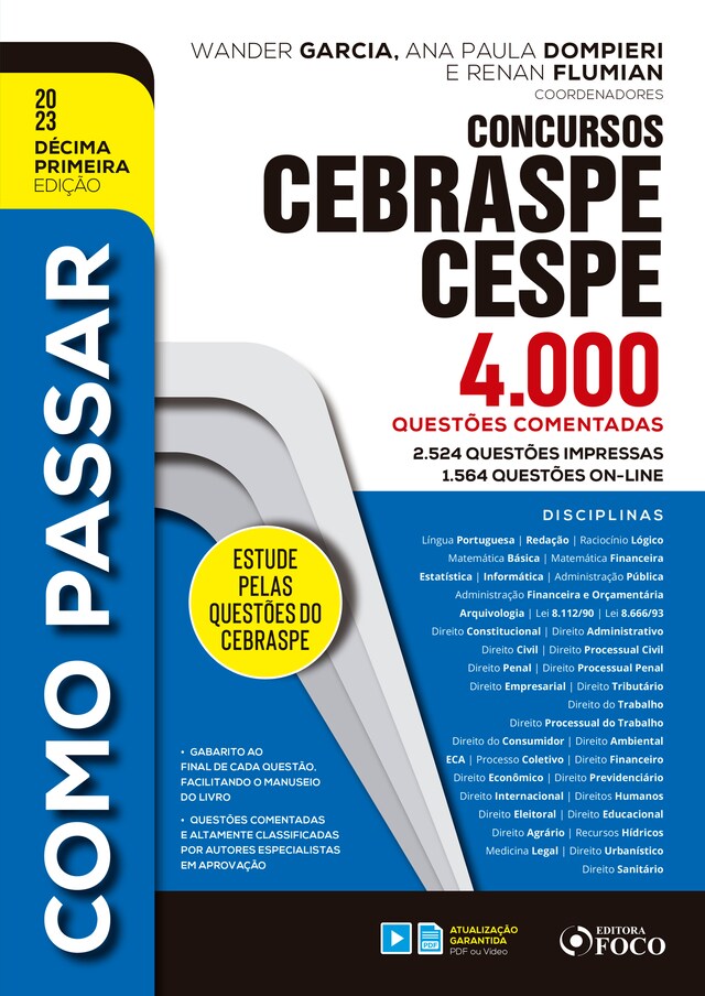 Buchcover für Como passar em concursos CEBRASPE