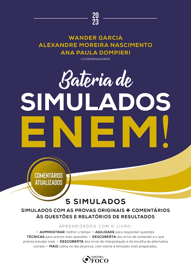 Copertina del libro per Bateria de simulados para o ENEM - 1ª Ed - 2023