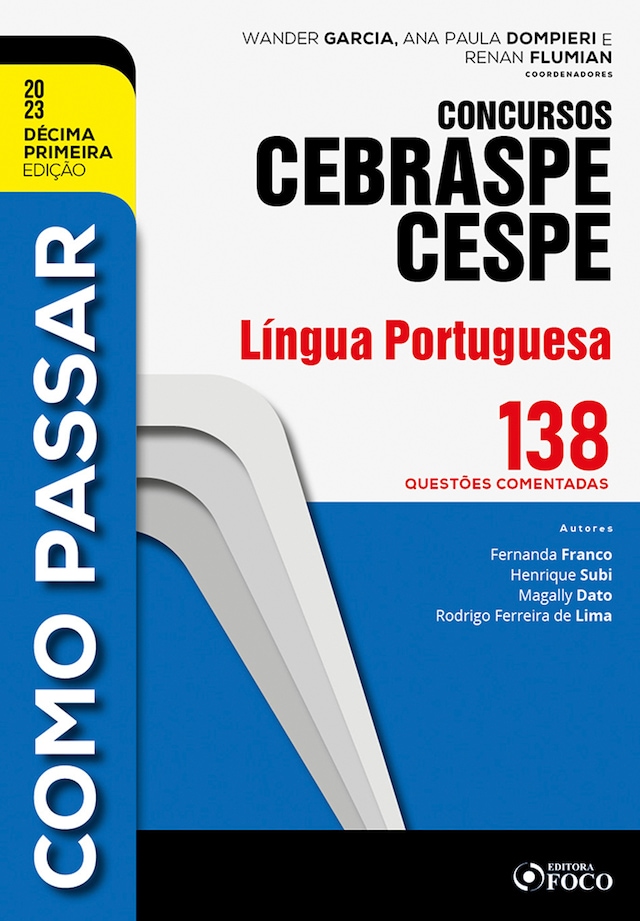 Book cover for Como passar concursos CEBRASPE -Língua Portuguesa