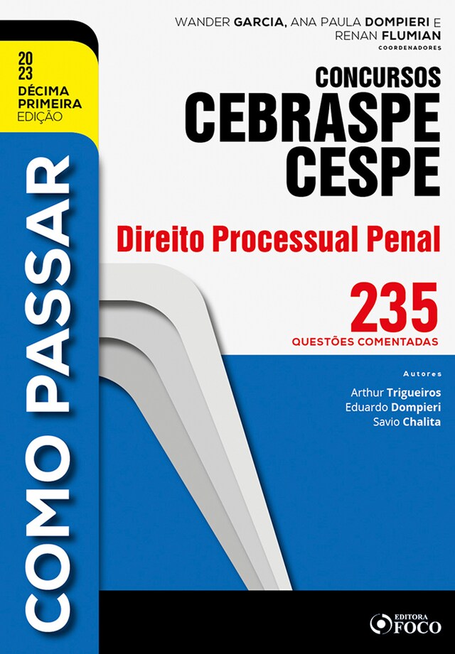 Book cover for Como passar concursos CEBRASPE -Direito Processual Penal