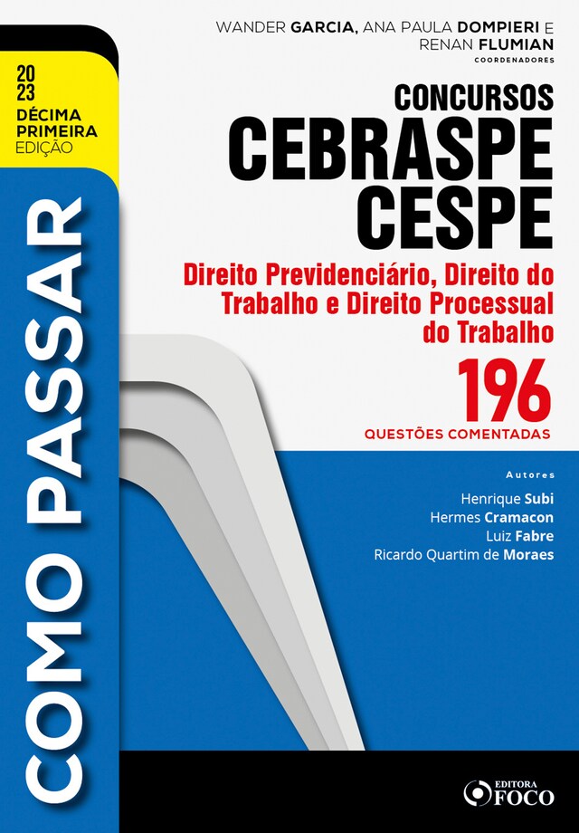 Copertina del libro per Como passar concursos CEBRASPE -Direito Previdenciário, Trabalho e Processual do Trabalho