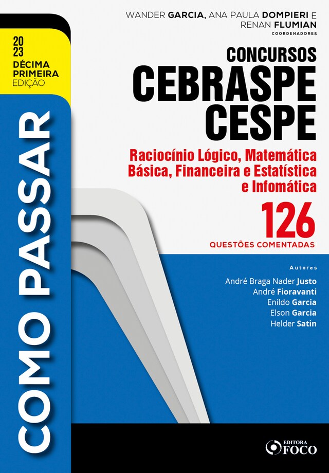 Book cover for Como passar concursos CEBRASPE -Raciocínio Lógico, Matemática e Informática