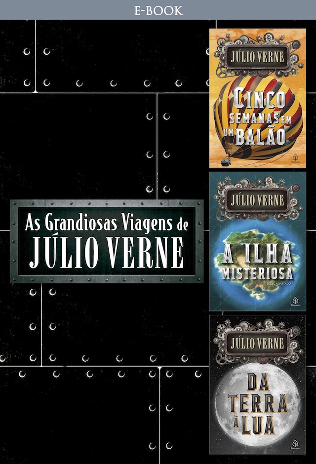 Okładka książki dla As grandiosas viagens Júlio Verne