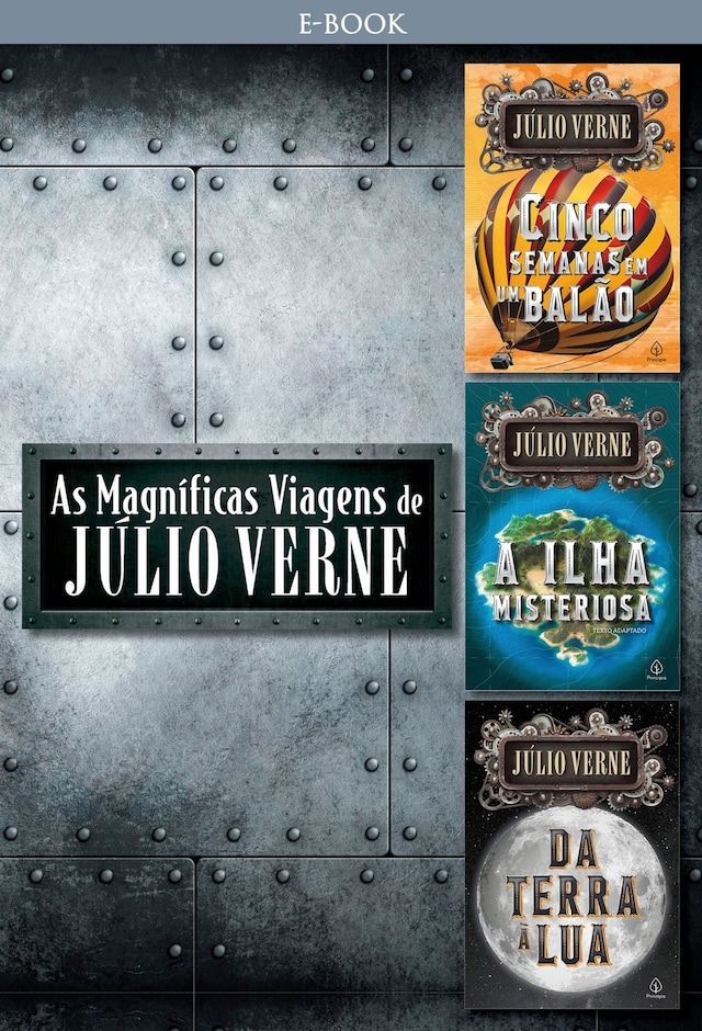 Portada de libro para As magníficas viagens de Júlio Verne