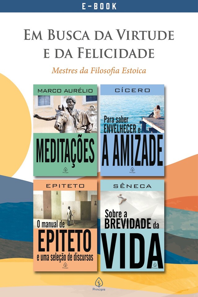 Book cover for Em busca da virtude e da felicidade