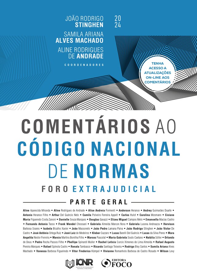 Kirjankansi teokselle Comentários ao Código Nacional de Normas - Foro Extrajudicial - Parte Geral - 1ª Ed - 2024