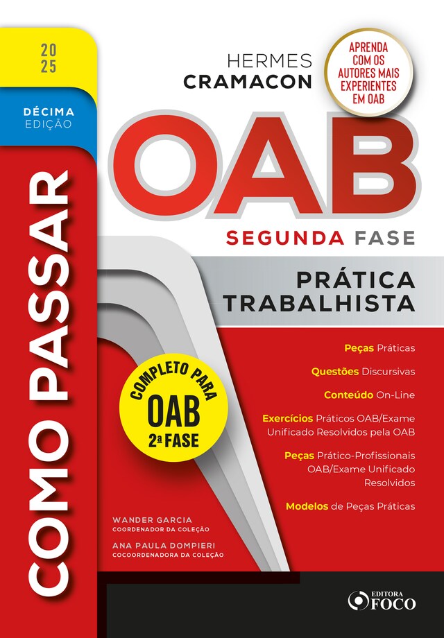 Okładka książki dla Como Passar na OAB 2ª Fase - Prática Trabalhista - 10ª Ed - 2025