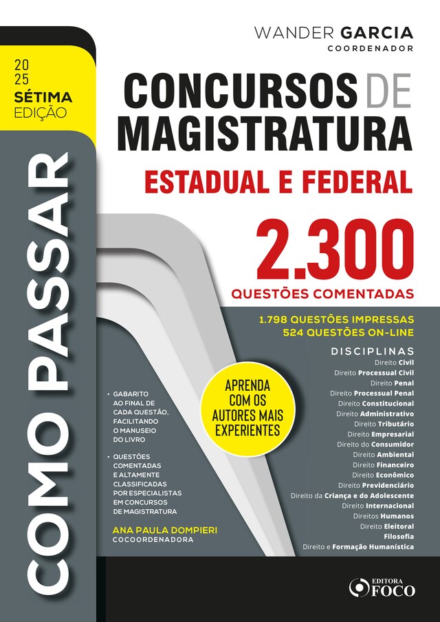 Book cover for Como passar em Concursos de Magistratura Estadual e Federal