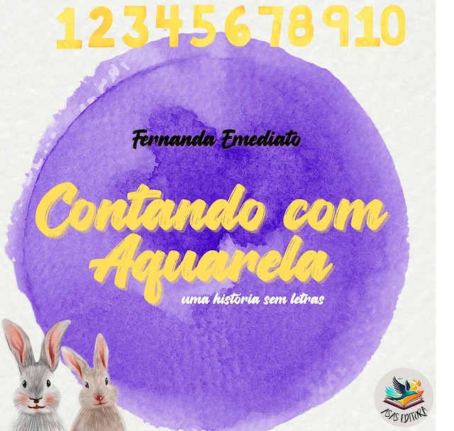 Copertina del libro per Contando com aquarela