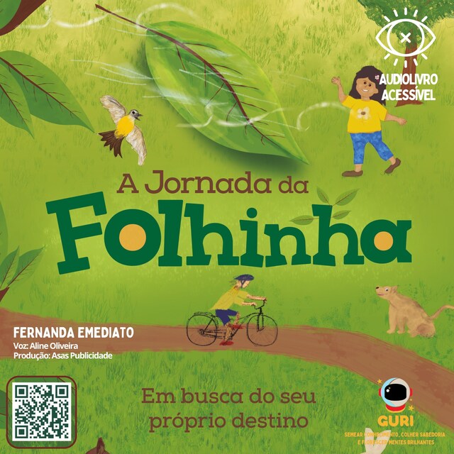 Couverture de livre pour A jornada da folhinha: Edição acessível com descrição de imagens