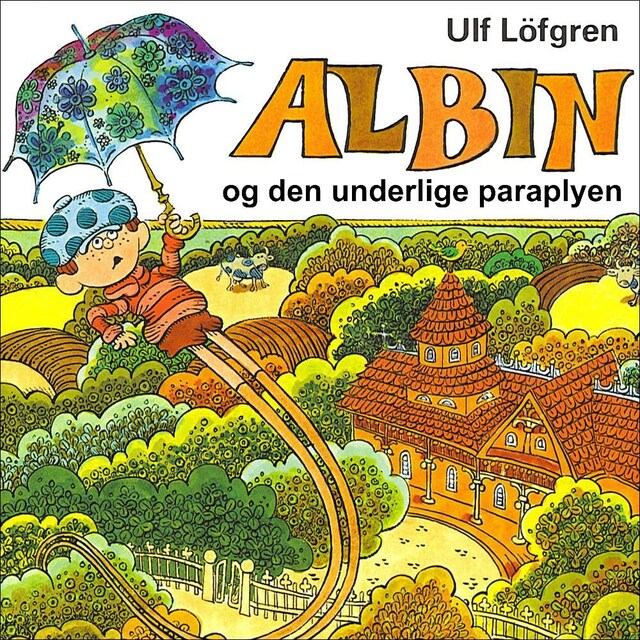 Bokomslag for Albin og den underlige paraplyen