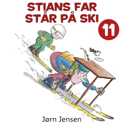 Stians far står på ski