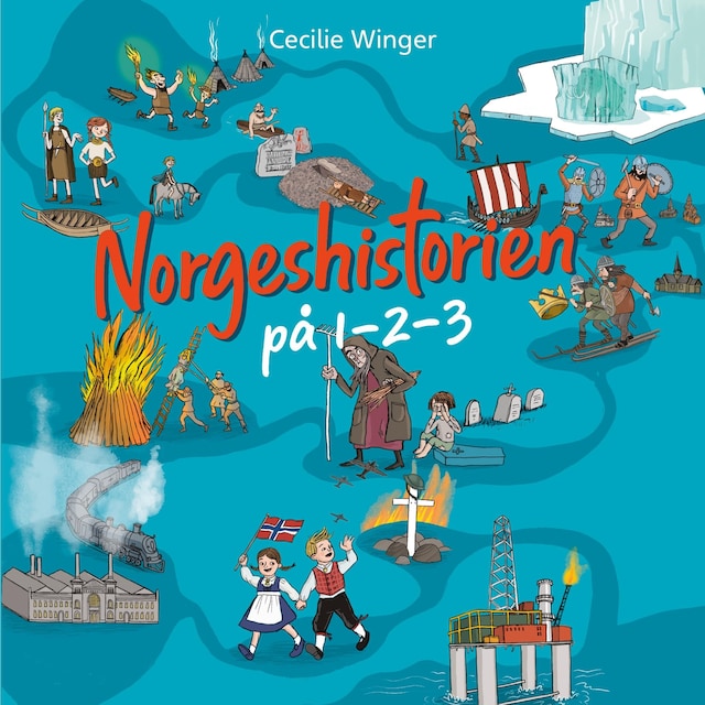 Bokomslag for Norgeshistorien på 1-2-3