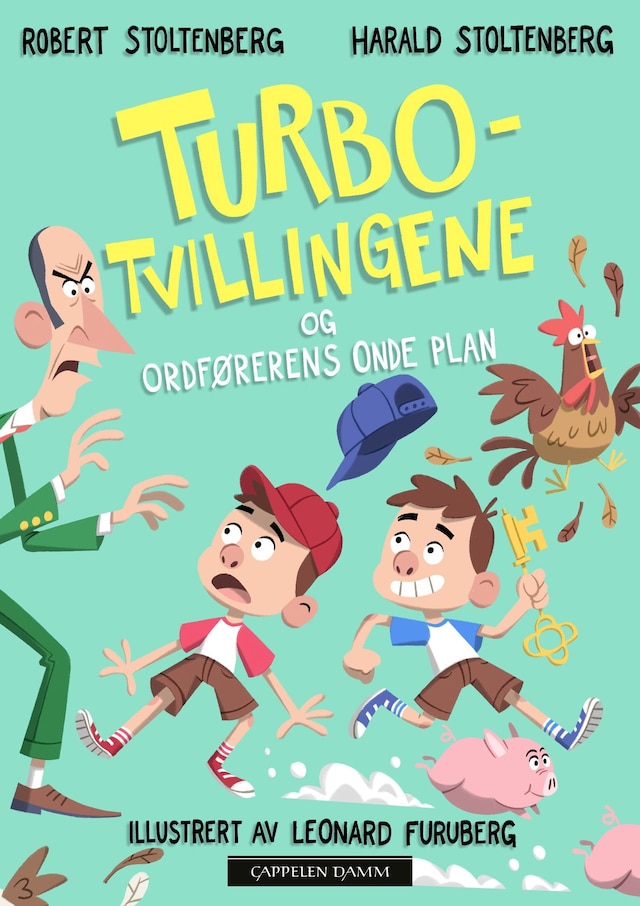 Bokomslag for Turbotvillingene og ordførerens onde plan