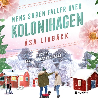 Mens snøen faller over kolonihagen