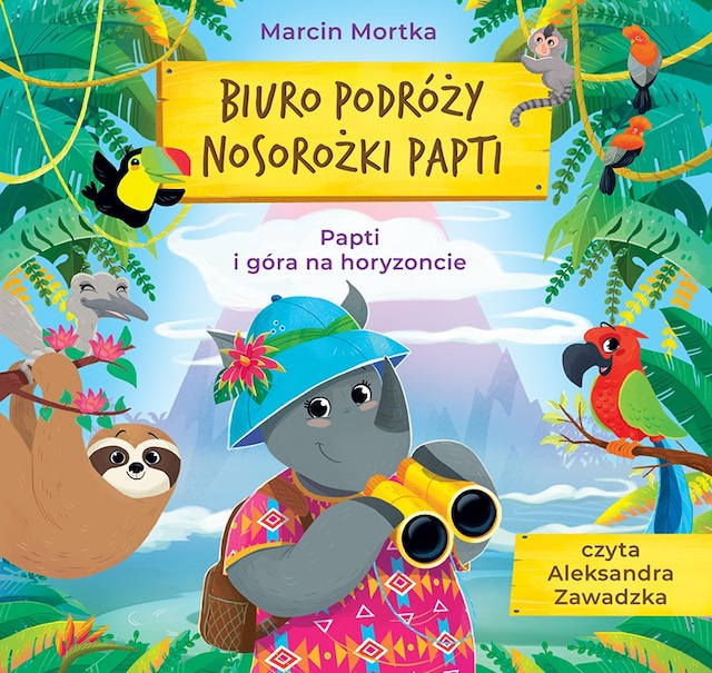 Book cover for Biuro podróży nosorożki. Papti i góra na horyzoncie