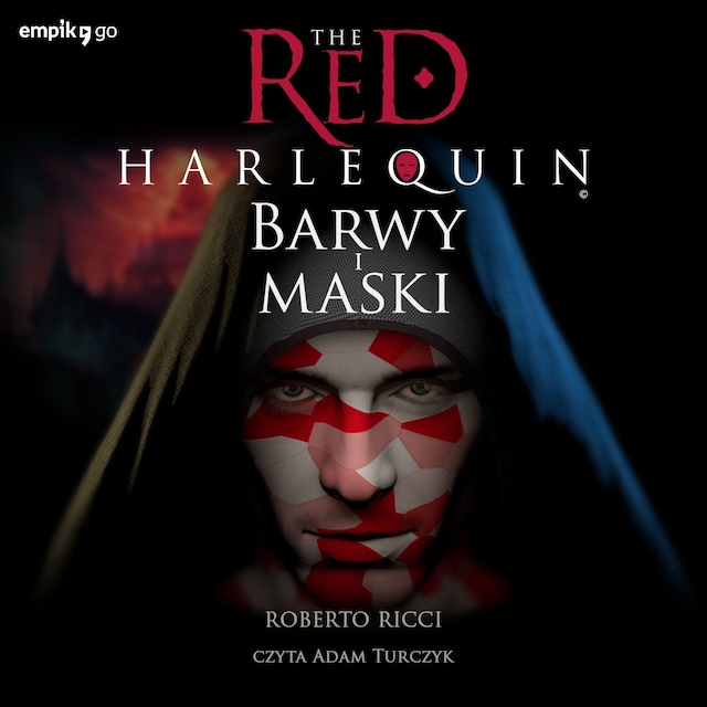 Book cover for The Red Harlequin. Barwy i maski