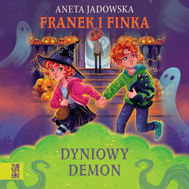 Okładka książki dla Franek i Finka. Dyniowy demon