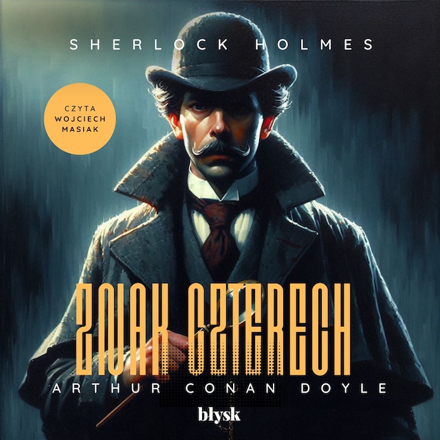 Couverture de livre pour Sherlock Holmes. Znak czterech