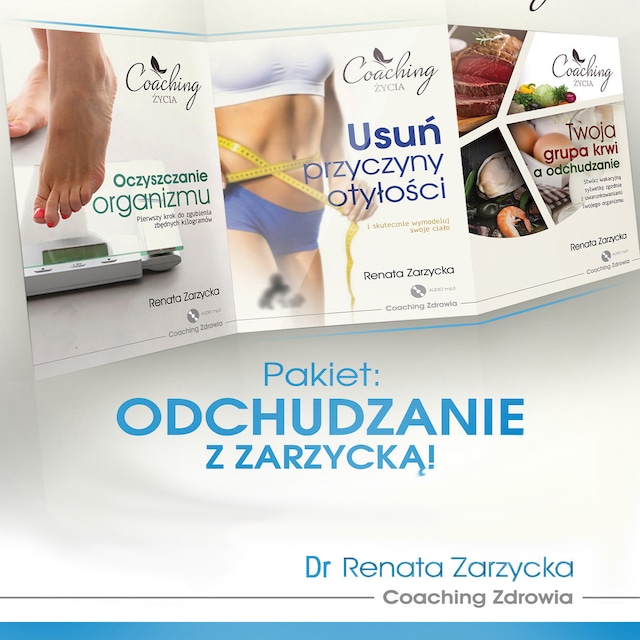 Kirjankansi teokselle Odchudzanie z dr Zarzycką! Przyczyny otyłości, oczyszczanie organizmu i dieta zgodna z grupą krwi