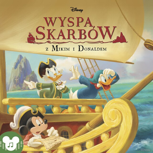 Okładka książki dla Disney. Wyspa skarbów z Mikim i Donaldem