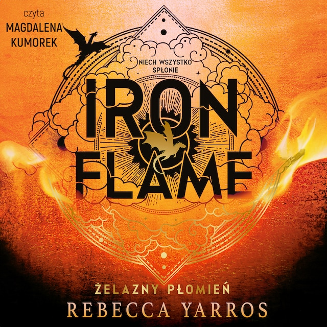 Book cover for Iron Flame. Żelazny płomień