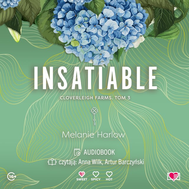 Portada de libro para Insatiable. Cloverleigh Farms. Tom 3