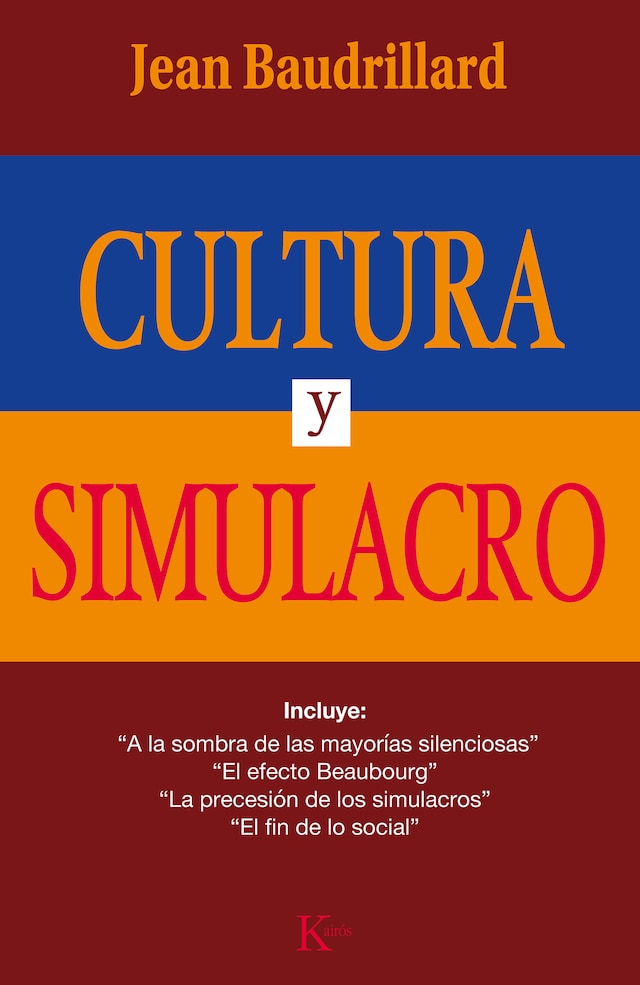 Book cover for Cultura y simulacro