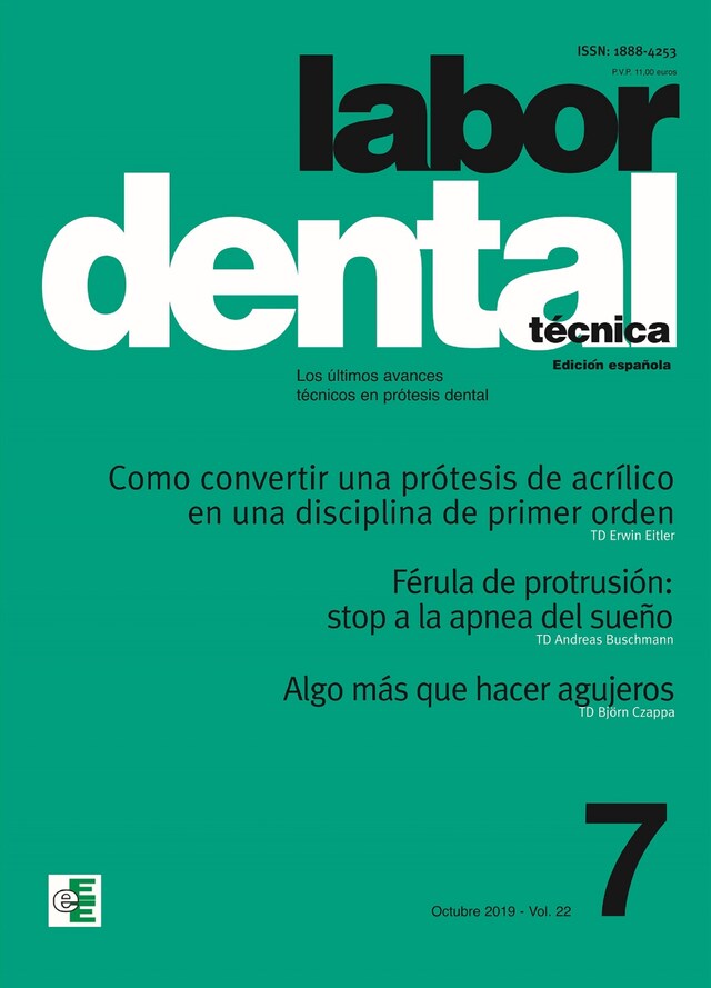 Kirjankansi teokselle Labor Dental Técnica Vol.22 Octubre 2019 nº7