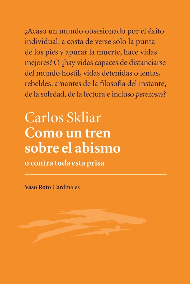 Book cover for Como un tren sobre el abismo