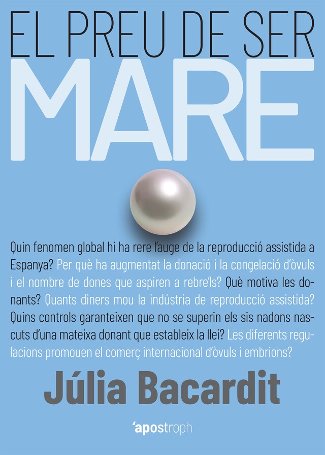 Portada de libro para El preu de ser mare