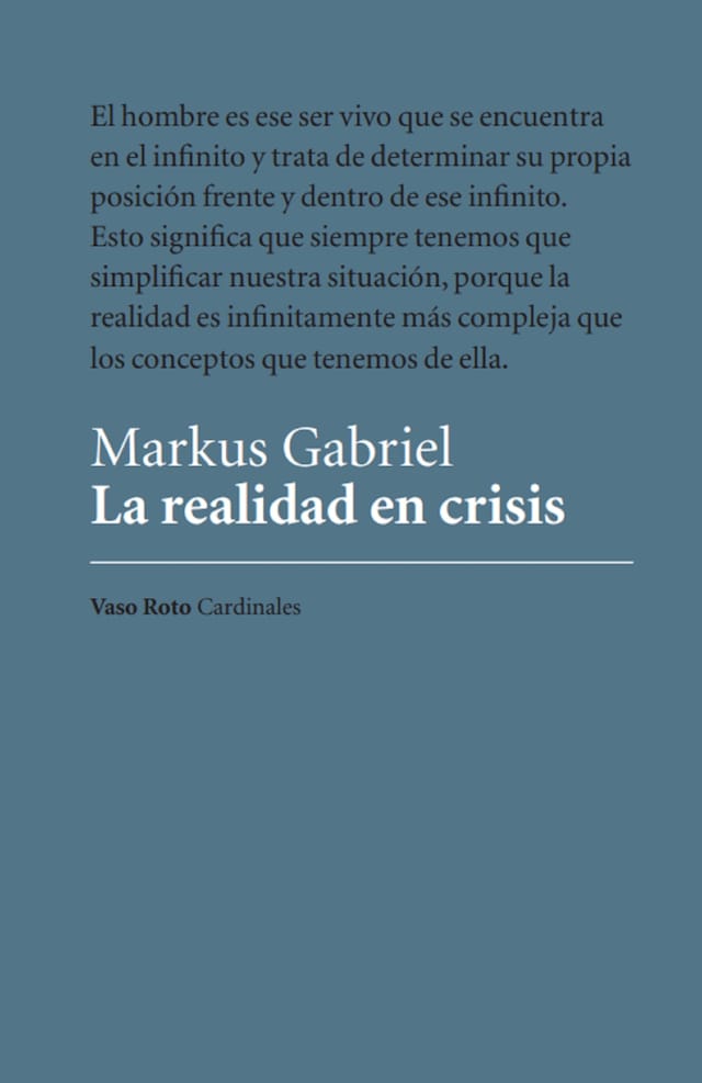 Okładka książki dla La realidad en crisis