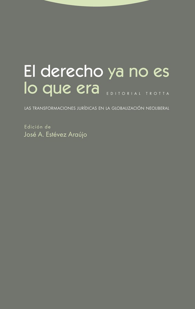 Book cover for El derecho ya no es lo que era