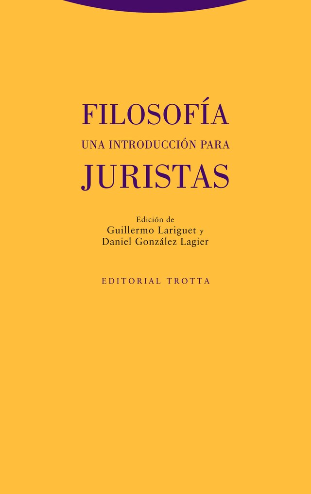 Book cover for Filosofía. Una introducción para juristas