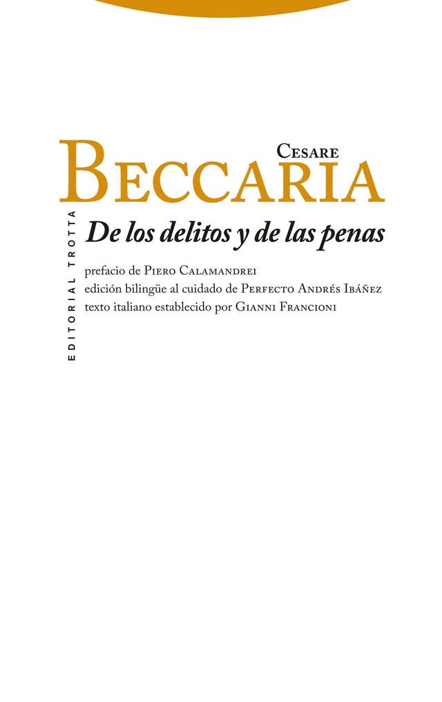 Book cover for De los delitos y de las penas