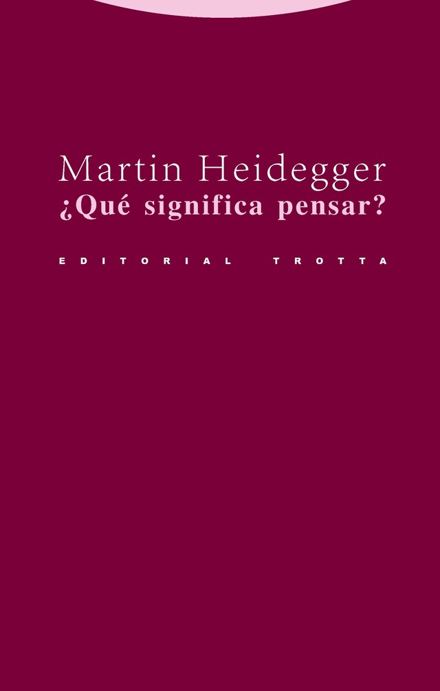 Book cover for ¿Qué significa pensar?