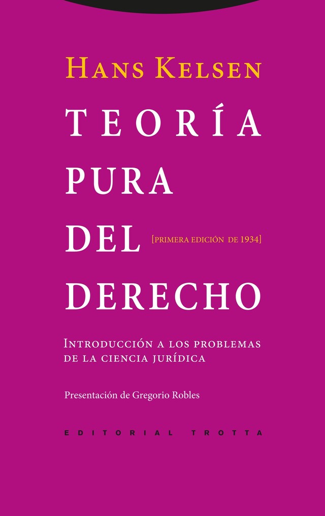 Bokomslag för Teoría pura del derecho