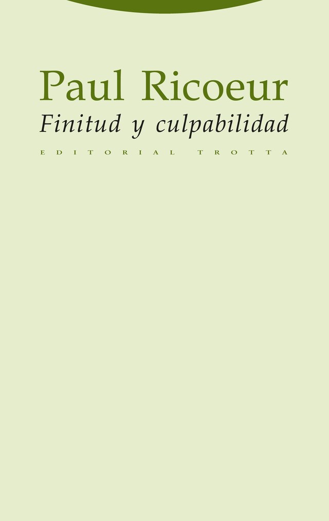 Portada de libro para Finitud y culpabilidad