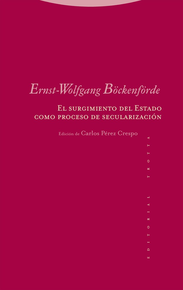 Buchcover für El surgimiento del Estado como proceso de secularización