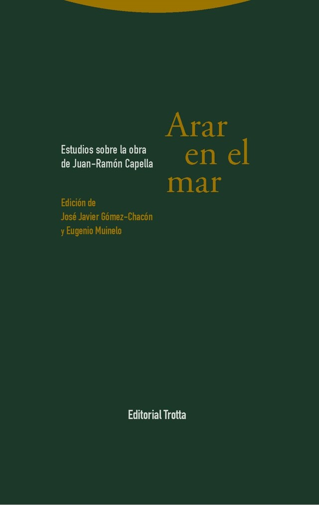 Portada de libro para Arar en el mar