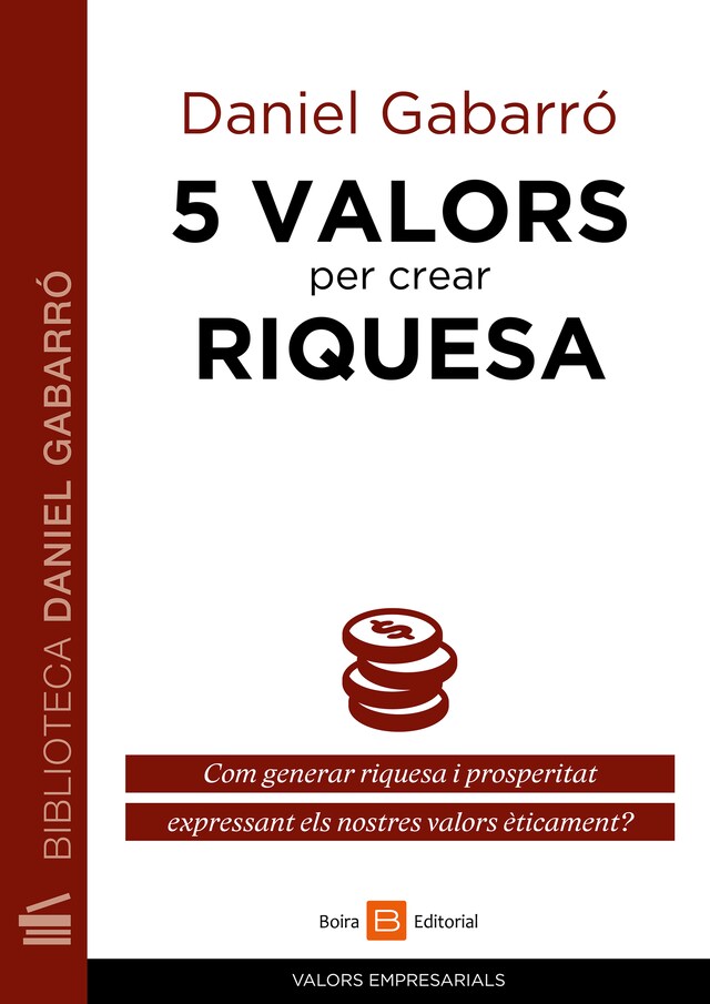 Portada de libro para 5 valors per crear riquesa