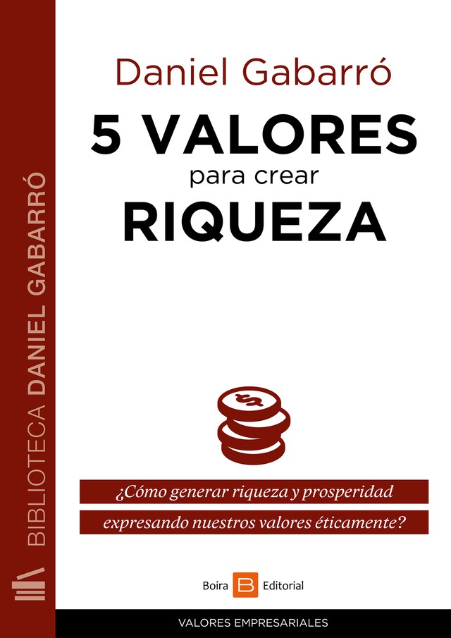 Portada de libro para 5 valores para crear riqueza