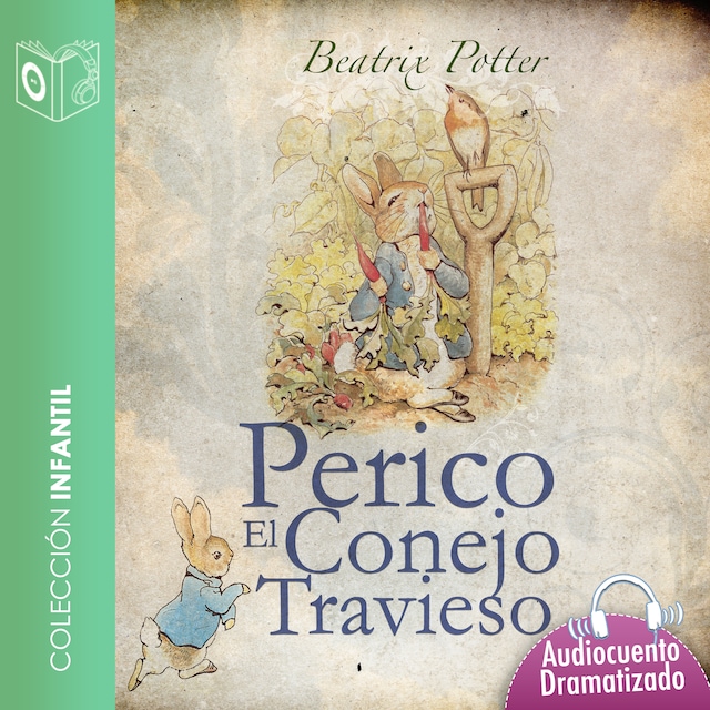 Portada de libro para Perico el conejo travieso - Dramatizado