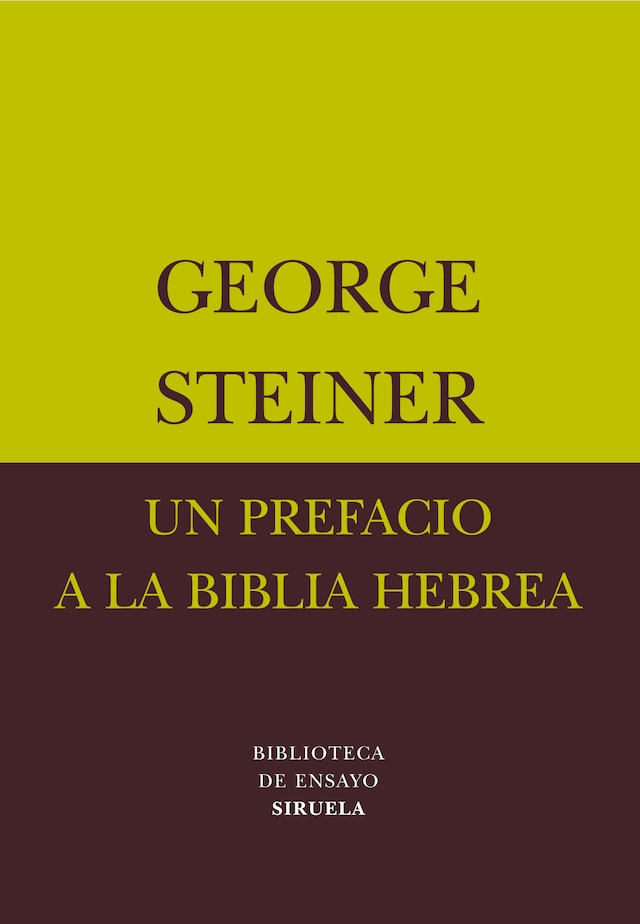 Book cover for Un prefacio a la Biblia hebrea